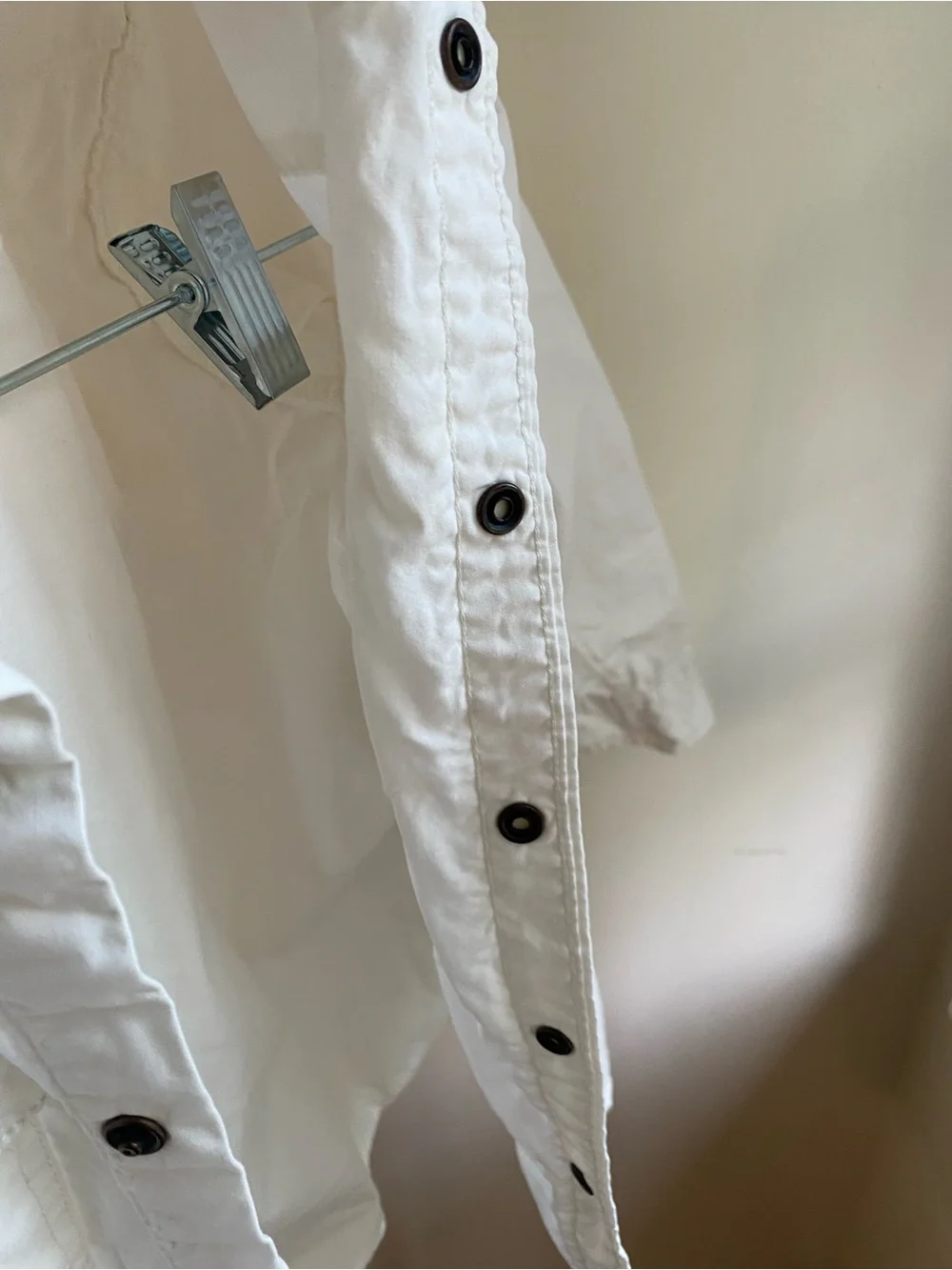 H&M LOGG Boys White Snap Button Shirt Size 8-9Y